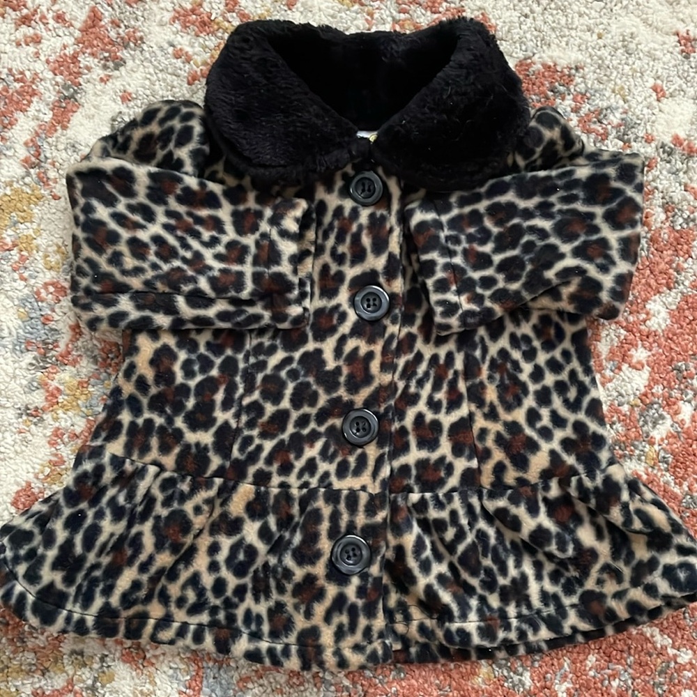 Vintage Toddler Cheetah Print Coat
